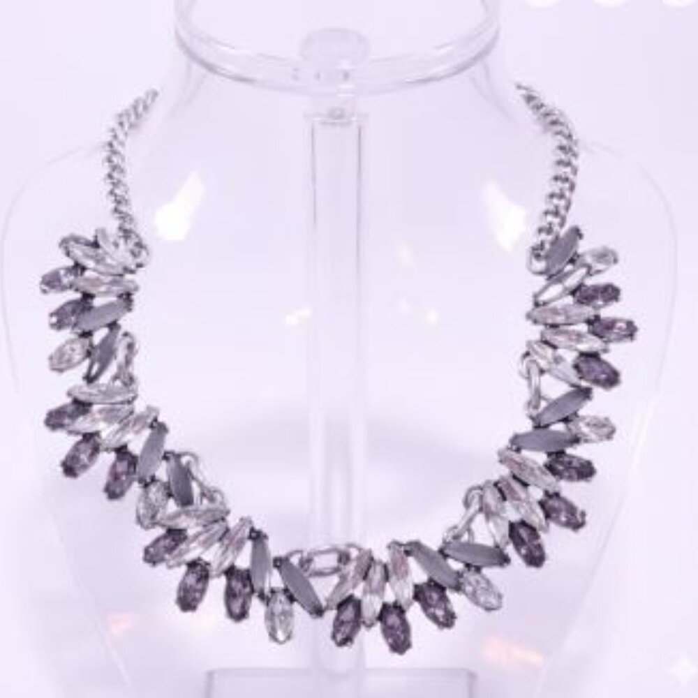 Nordstrom Lee Lee Angel Silver Mixed Crystal Opal Ornate Wing Necklace NWT 138